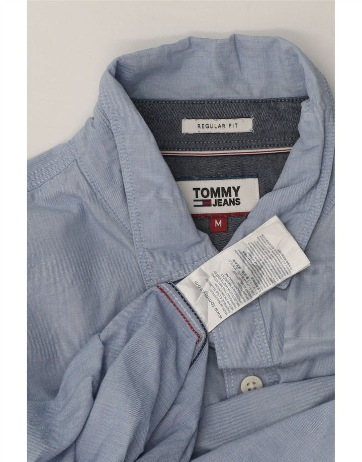 Tommy Bahama Mens Regular Fit Shirt Medium Blue Pinstripe Cotton