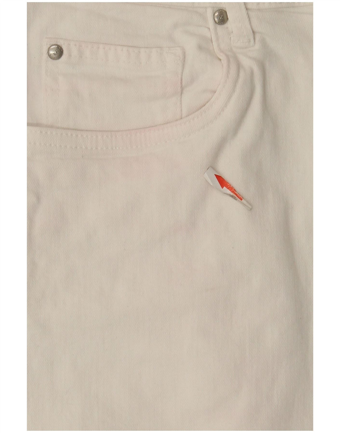 Zara Mens Distressed Cropped Jeans EU 38 Small W30 L25 White Cotton