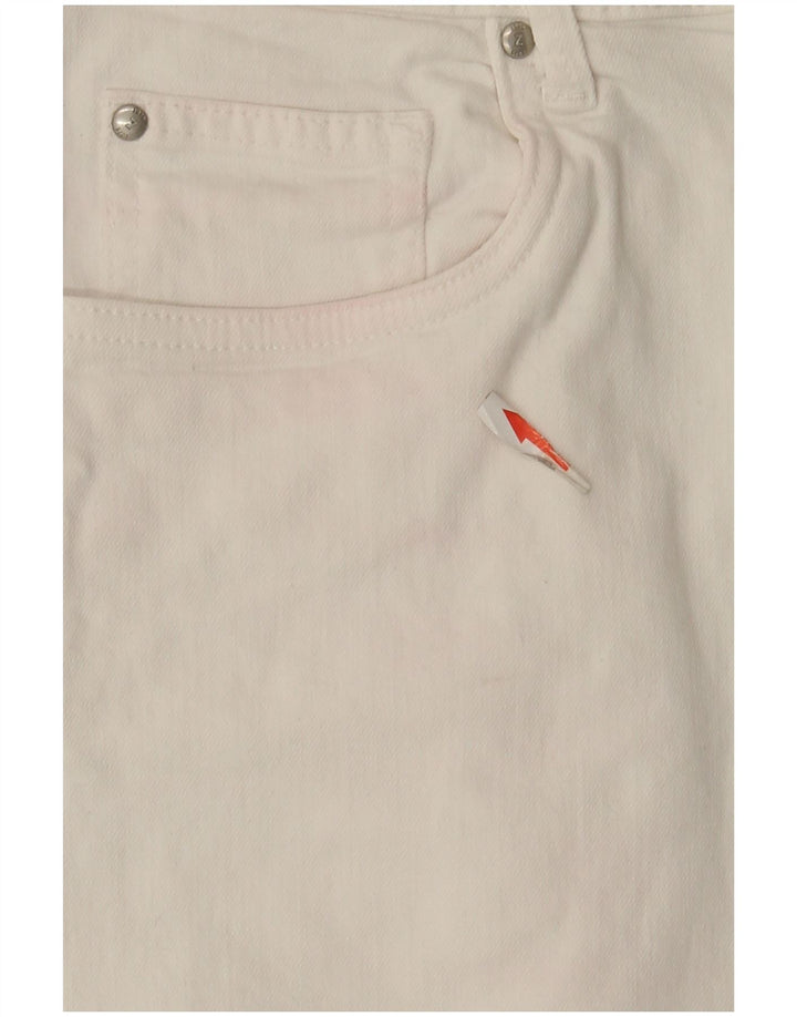 Zara Mens Distressed Cropped Jeans EU 38 Small W30 L25 White Cotton
