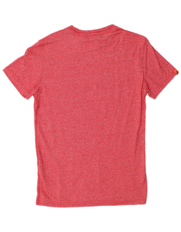 Superdry Mens Graphic T-Shirt Top Small Red Flecked Cotton