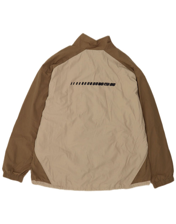 Nike Mens Graphic Tracksuit Top Jacket UK 45/47 XL Beige Colourblock