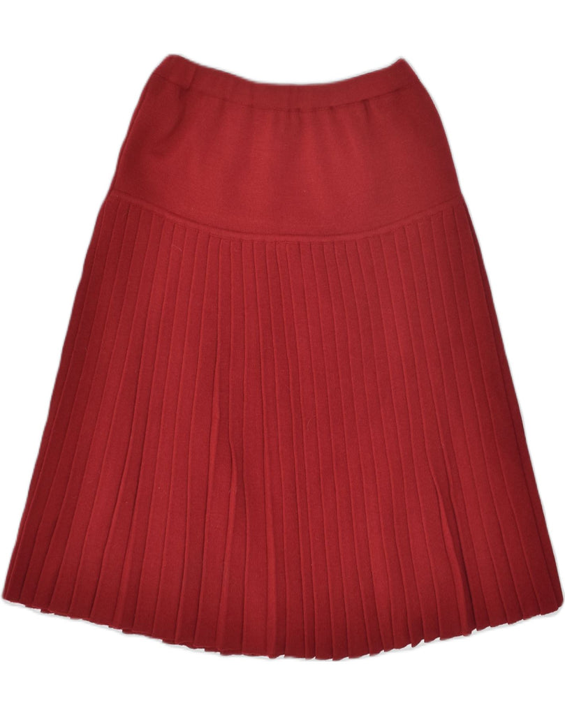 VINTAGE Womens Pleated Skirt W26 Small  Red | Vintage Vintage | Thrift | Second-Hand Vintage | Used Clothing | Messina Hembry 