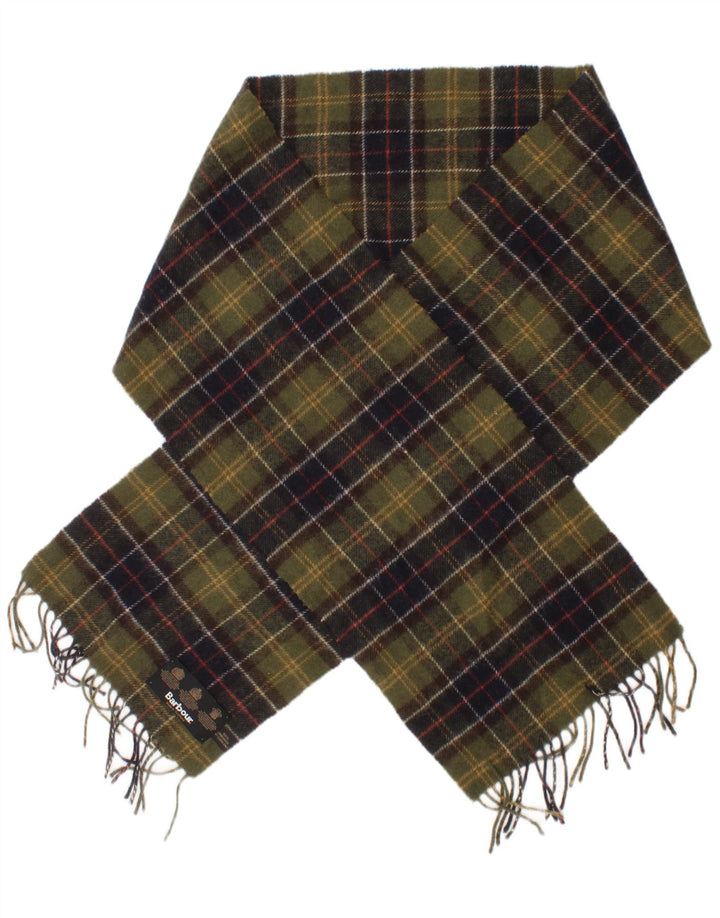 Barbour Mens Rectangle Scarf One Size Green Plaid