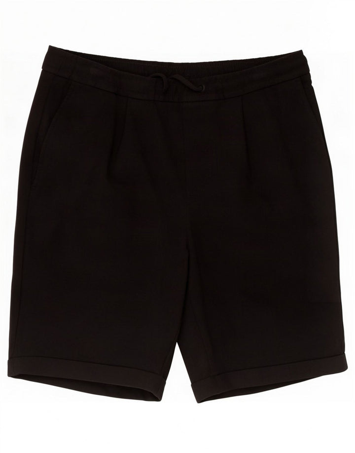 Zara Mens Casual Shorts Medium W30 Black Polyester