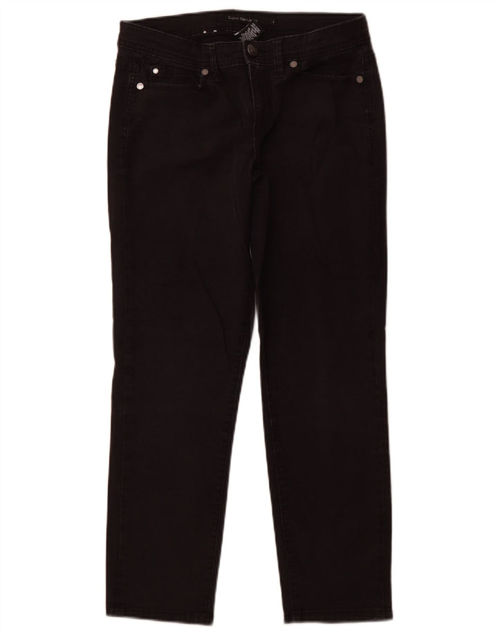 Calvin Klein Womens Crop Slim Jeans US 4 Small W28 L26 Black Cotton