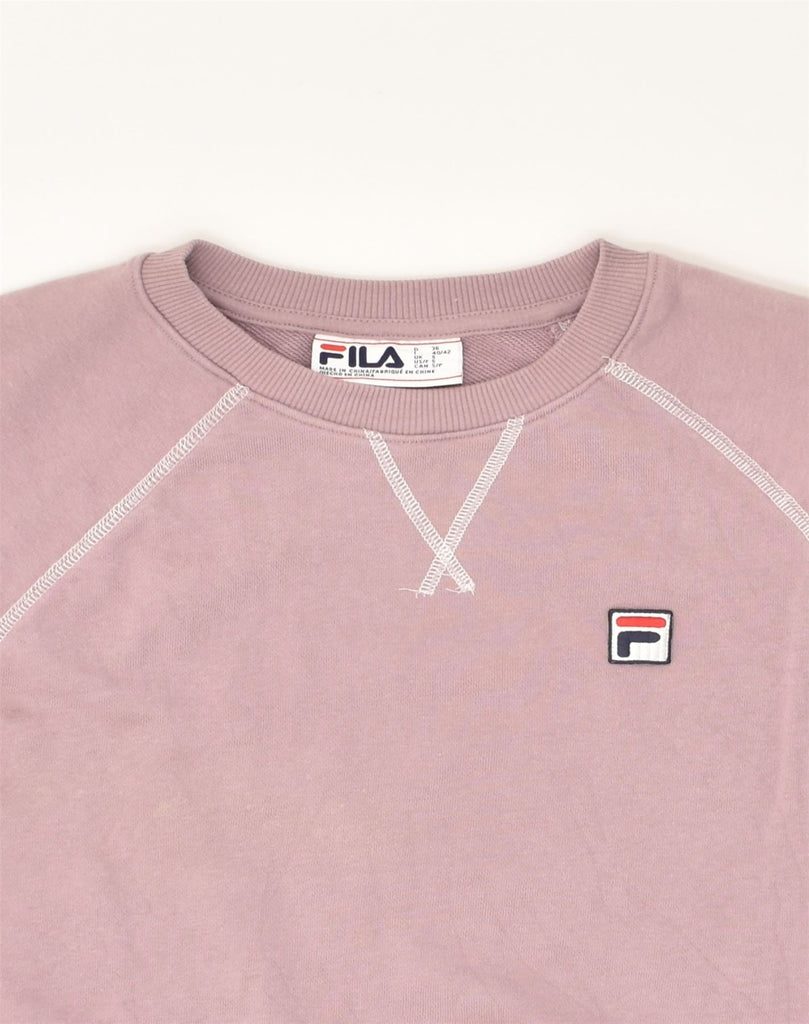 FILA Mens Sweatshirt Jumper Small Pink Cotton | Vintage Fila | Thrift | Second-Hand Fila | Used Clothing | Messina Hembry 