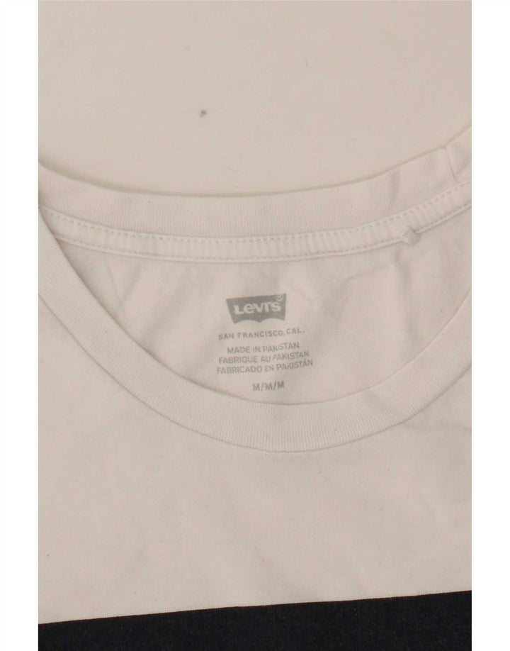 Levi's Womens Graphic T-Shirt Top UK 14 Medium White