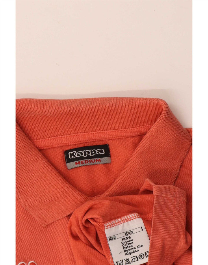 Kappa Mens Polo Shirt Medium Orange Cotton