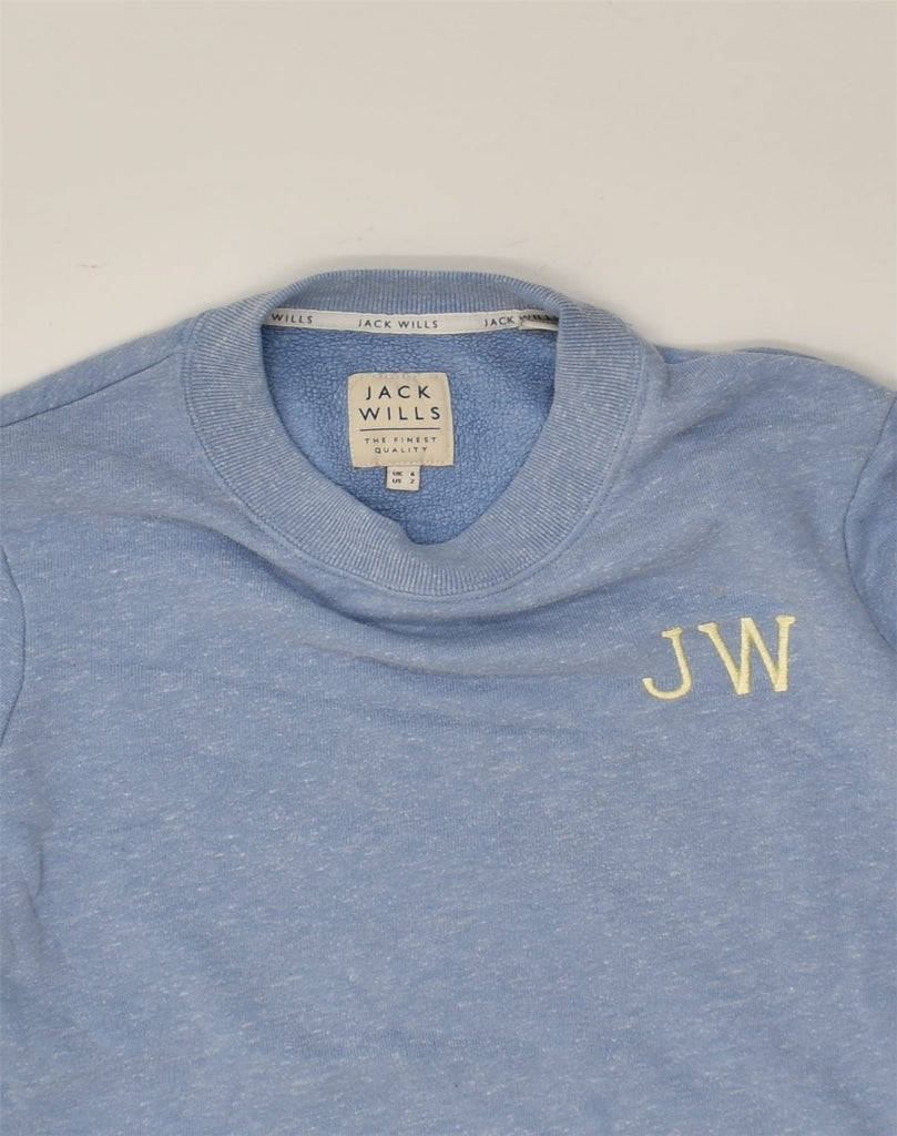 JACK WILLS Womens Sweatshirt Jumper UK 6 XS Blue Flecked Polyester | Vintage Jack Wills | Thrift | Second-Hand Jack Wills | Used Clothing | Messina Hembry 