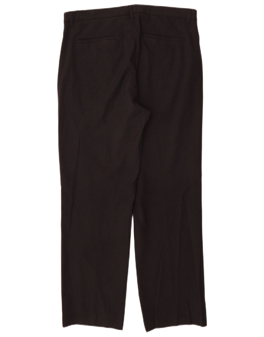 Calvin Klein Mens Straight Chino Trousers W32 L30 Black Polyester
