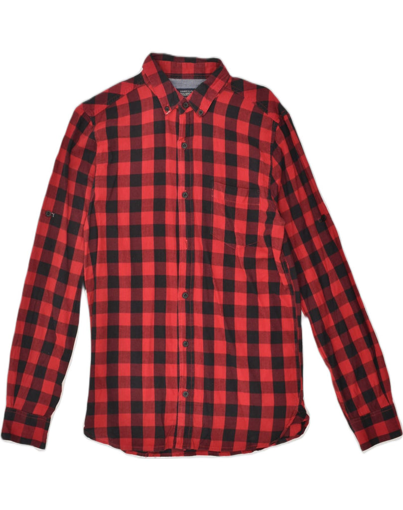 PULL & BEAR Mens Shirt Small Red Check Cotton | Vintage Pull & Bear | Thrift | Second-Hand Pull & Bear | Used Clothing | Messina Hembry 