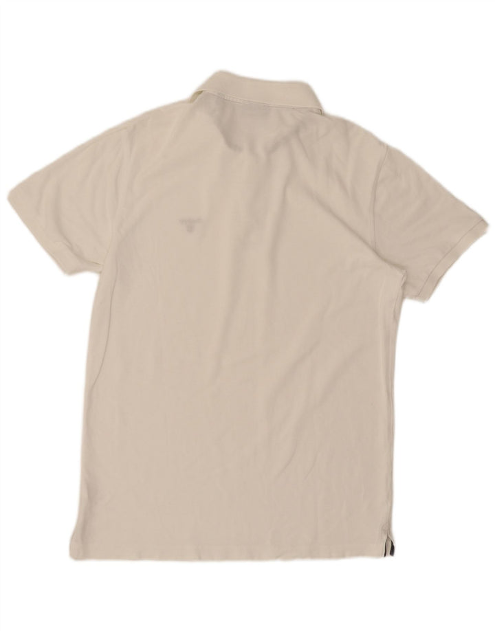 Gant Mens Polo Shirt Medium White Cotton