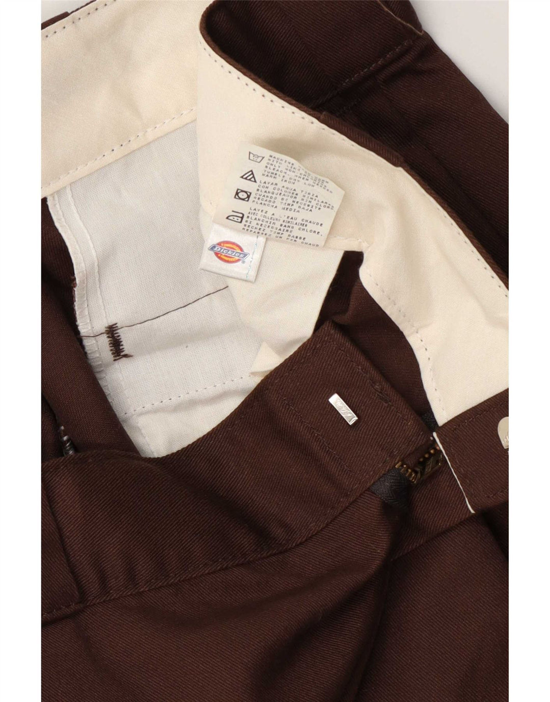 Dickies Mens Straight Cargo Trousers W36 L31 Brown Polyester