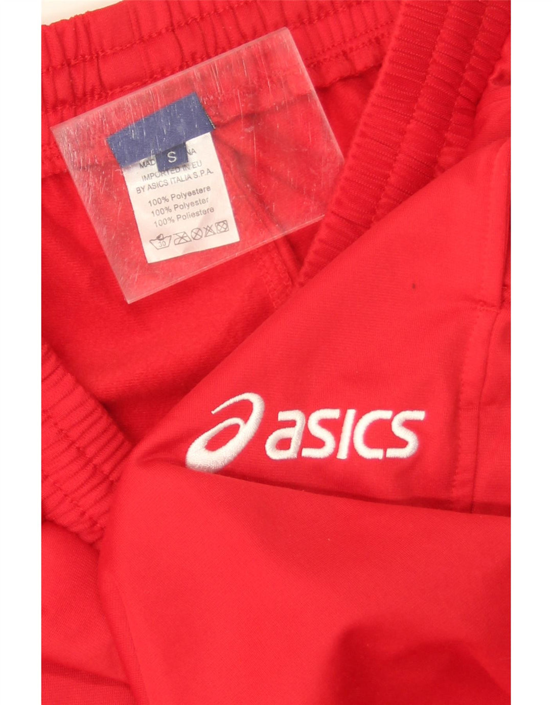 Asics Womens Tracksuit Trousers UK 8 Small  Red Polyester