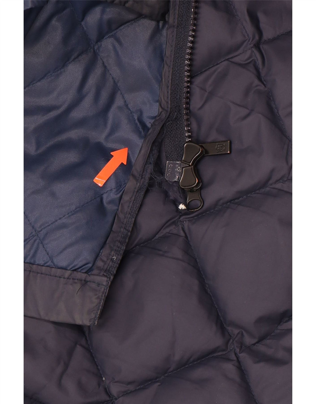 MASSIMO DUTTI Womens Hooded Padded Coat UK 16 Large Navy Blue Polyamide