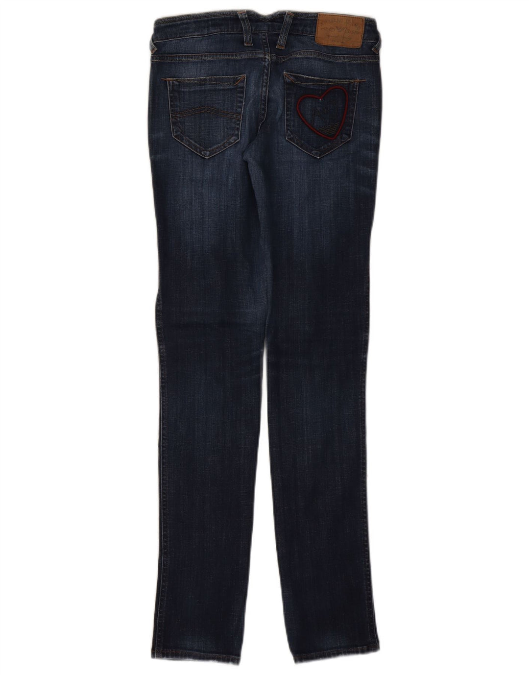 Armani Womens Graphic Slim Jeans W26 L32 Navy Blue Cotton