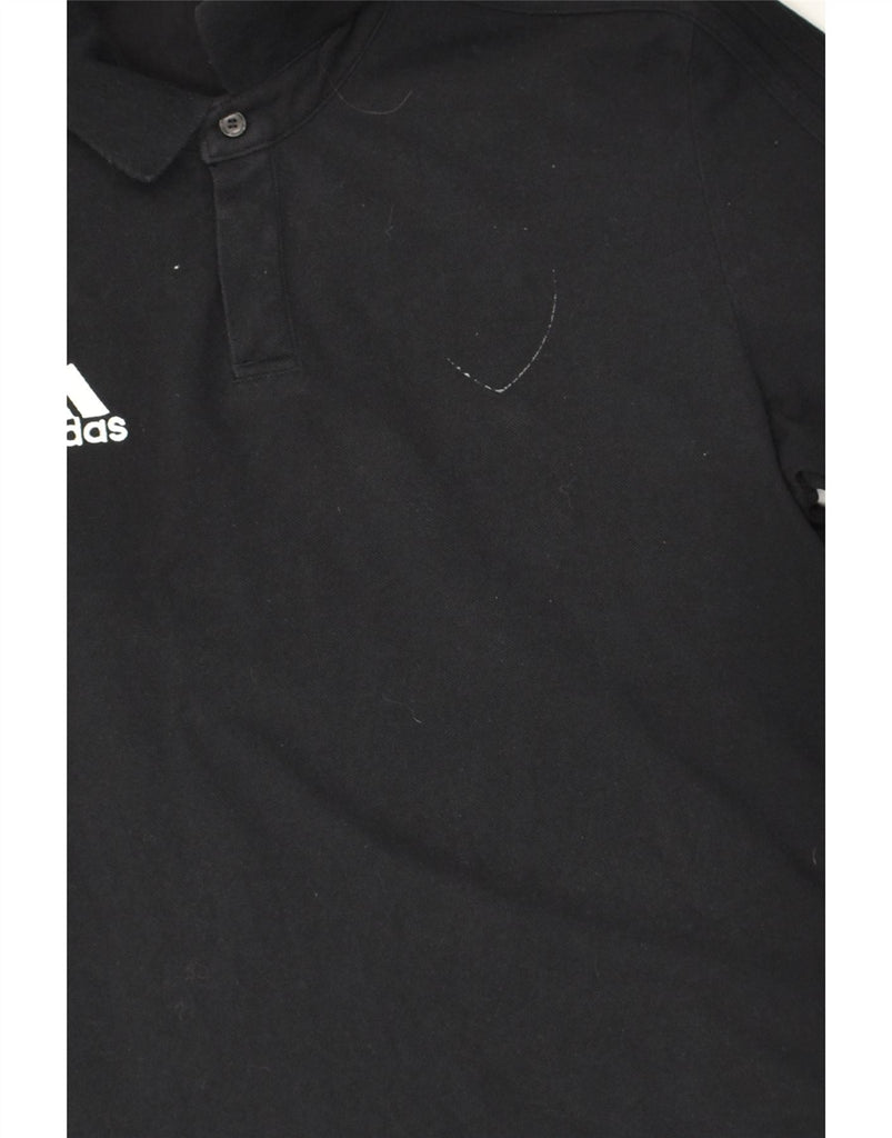 ADIDAS Boys Climalite Polo Shirt 12-13 Years Large Black Cotton | Vintage Adidas | Thrift | Second-Hand Adidas | Used Clothing | Messina Hembry 