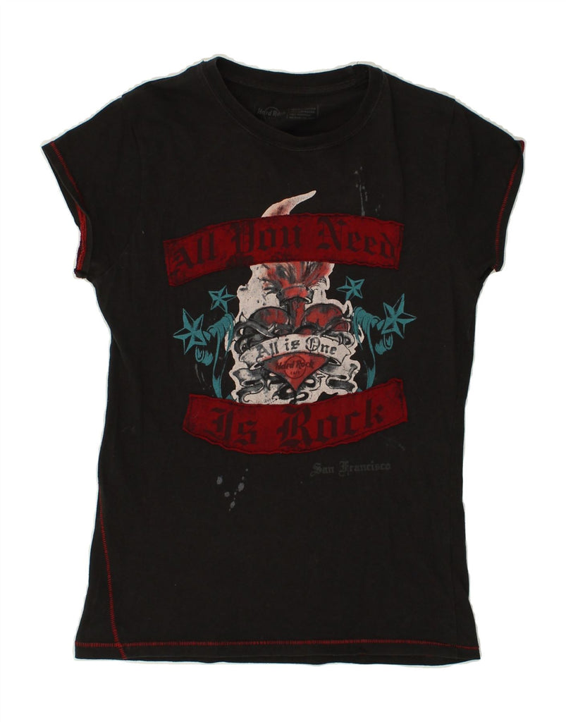 HARD ROCK CAFE Womens San Francisco Graphic T-Shirt Top UK 14 Large Black | Vintage Hard Rock Cafe | Thrift | Second-Hand Hard Rock Cafe | Used Clothing | Messina Hembry 
