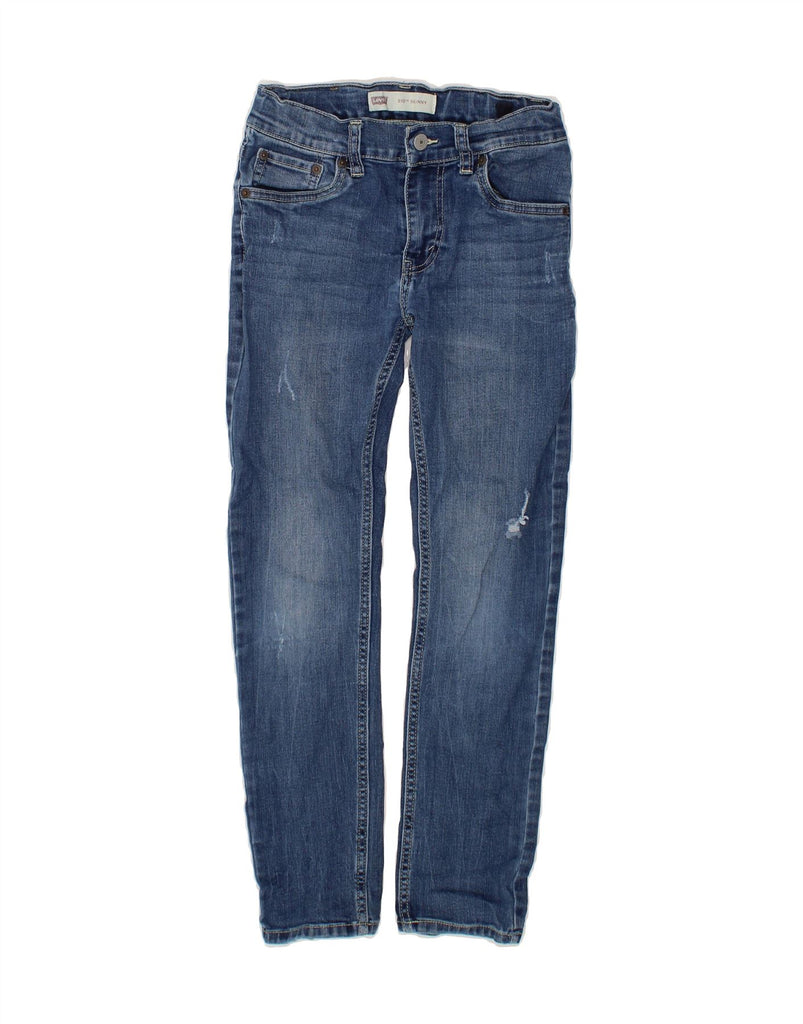LEVI'S Boys 510 Distressed Skinny Jeans 11-12 Years W26 L26 Blue Cotton Vintage Levi's and Second-Hand Levi's from Messina Hembry 