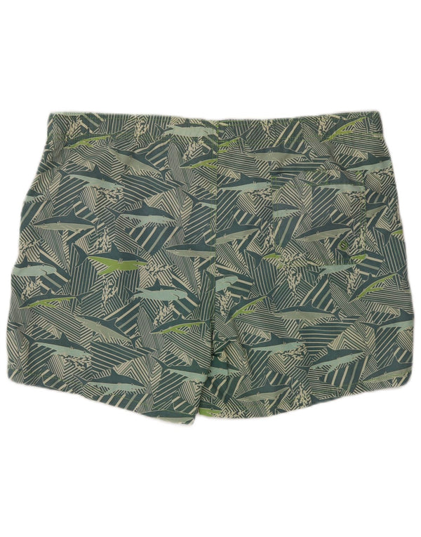 Maui and Sons Mens Swimming Shorts XL  Green Animal Print Polyamide