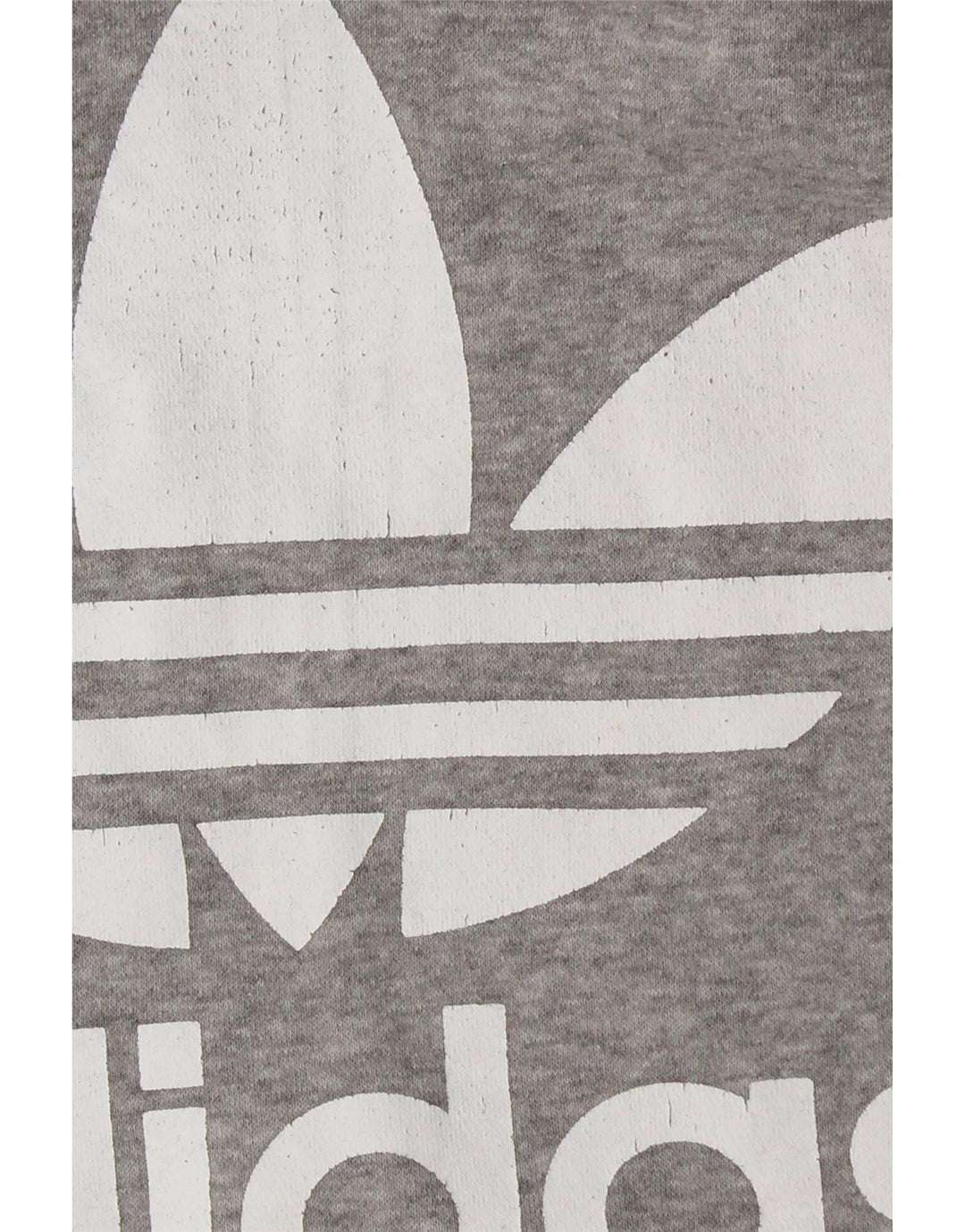 ADIDAS Womens Graphic Hoodie Jumper UK 10 Small Grey Cotton