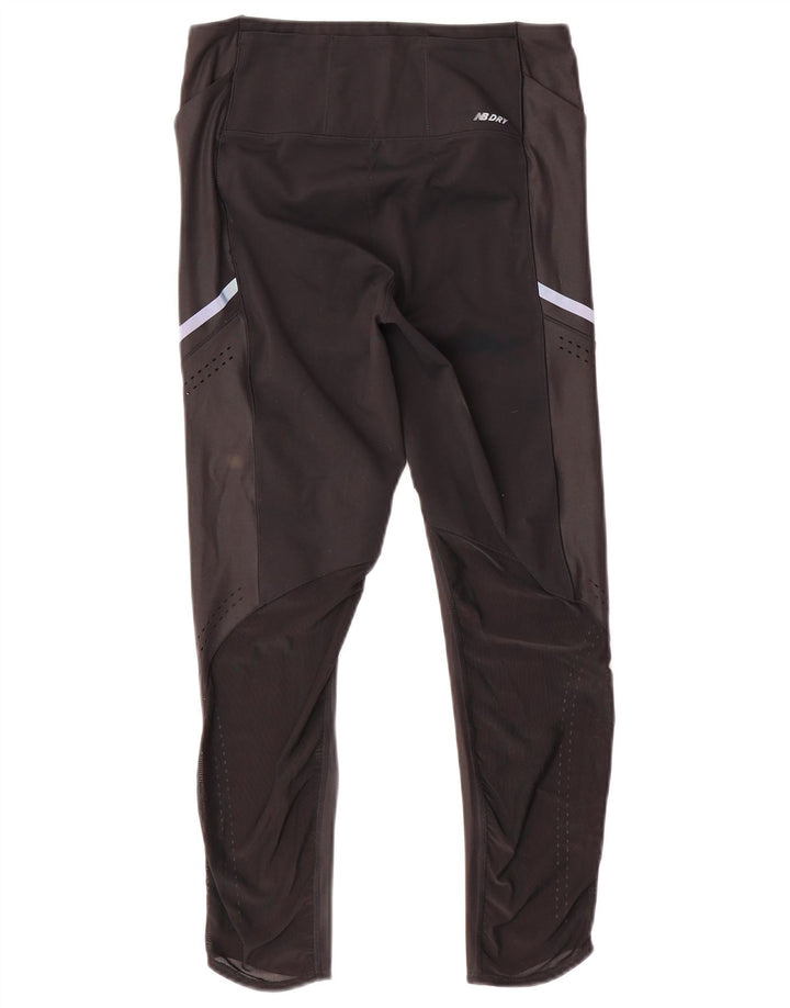 New Balance Womens Leggings UK 12 Medium  Black Polyester