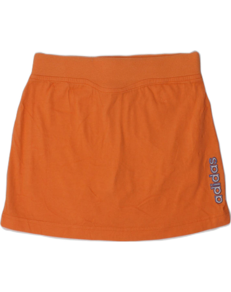 ADIDAS Girls Mini Skirt 7-8 Years W26 Orange Cotton | Vintage Adidas | Thrift | Second-Hand Adidas | Used Clothing | Messina Hembry 