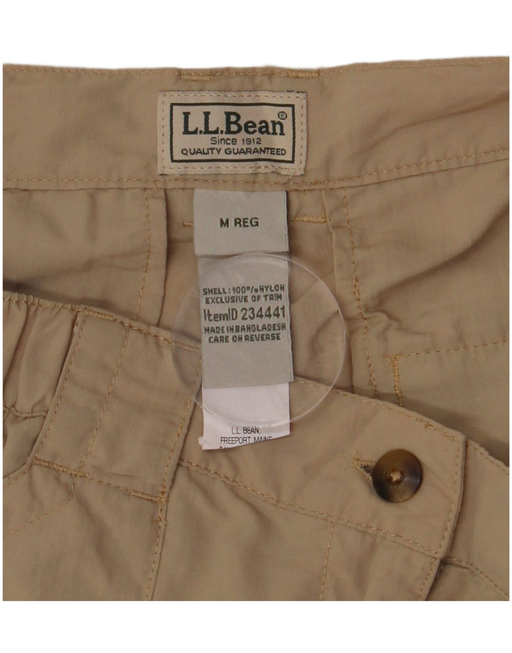 L.L.BEAN Mens Cargo Shorts Medium W32  Beige Nylon