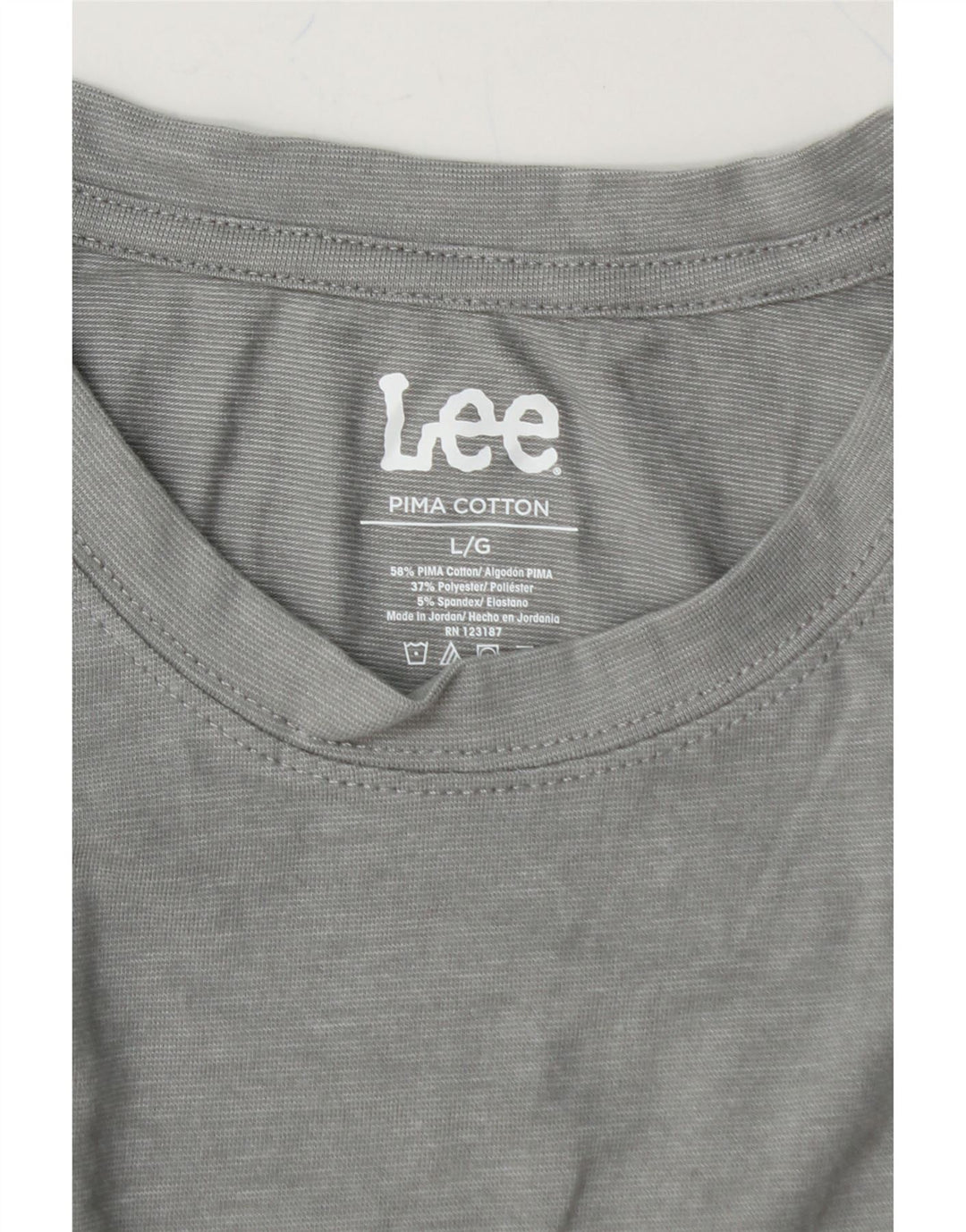 LEE Mens T-Shirt Top Large Grey Cotton Vintage Lee and Second-Hand Lee from Messina Hembry 