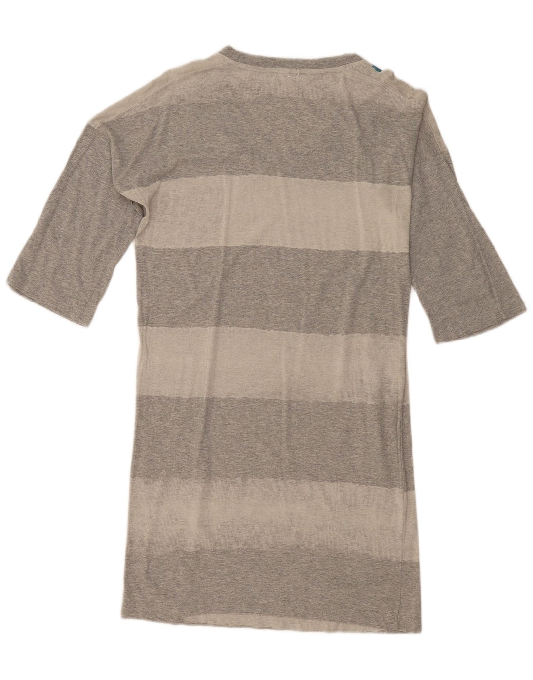 Diesel Womens Oversized 3/4 Sleeve T-Shirt Dress UK 10 Small Grey Striped