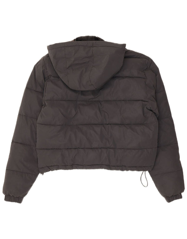 Ellesse Womens Hooded Padded Jacket UK 14 Medium Black Nylon