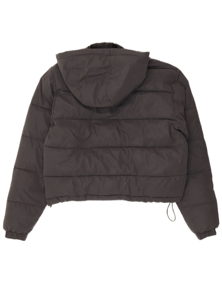 Ellesse Womens Hooded Padded Jacket UK 14 Medium Black Nylon