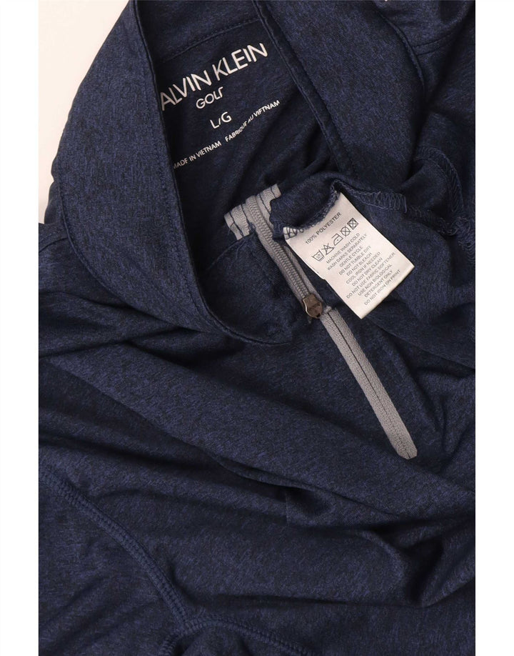 Calvin Klein Mens Golf Zip Neck Pullover Tracksuit Top Large Navy Blue