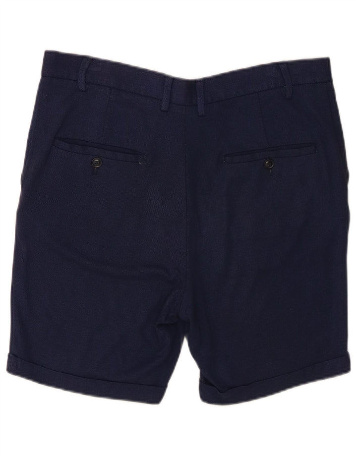Zara Mens Chino Shorts EU 40 Medium W31 Navy Blue