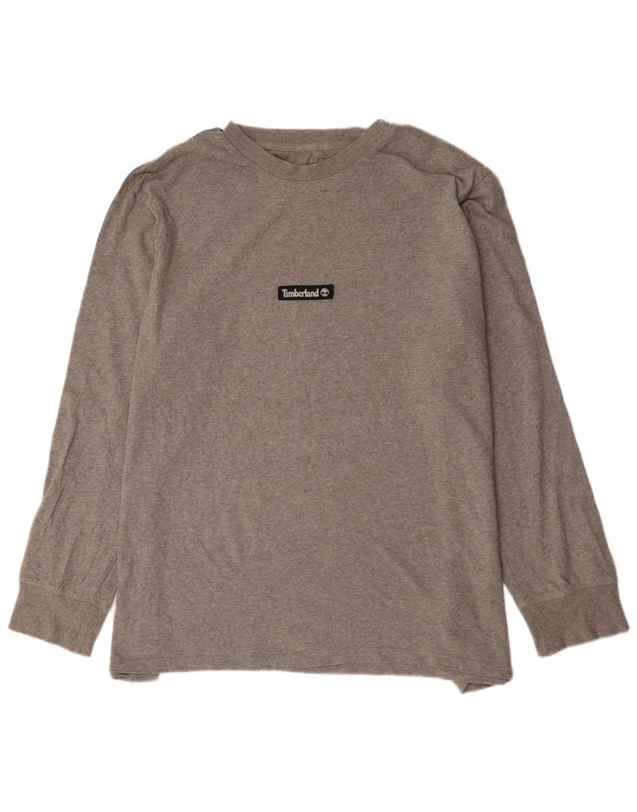 Timberland Mens Graphic Top Long Sleeve 2XL Grey Colourblock Cotton