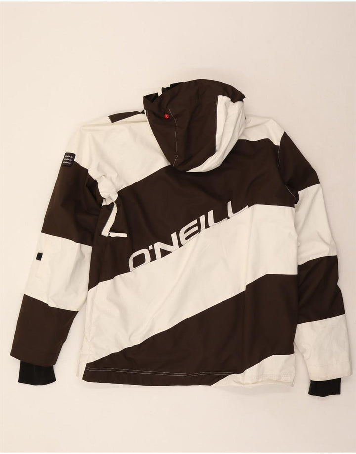 O'NEILL Mens Graphic Hooded Windbreaker Jacket UK 42 XL Black Colourblock