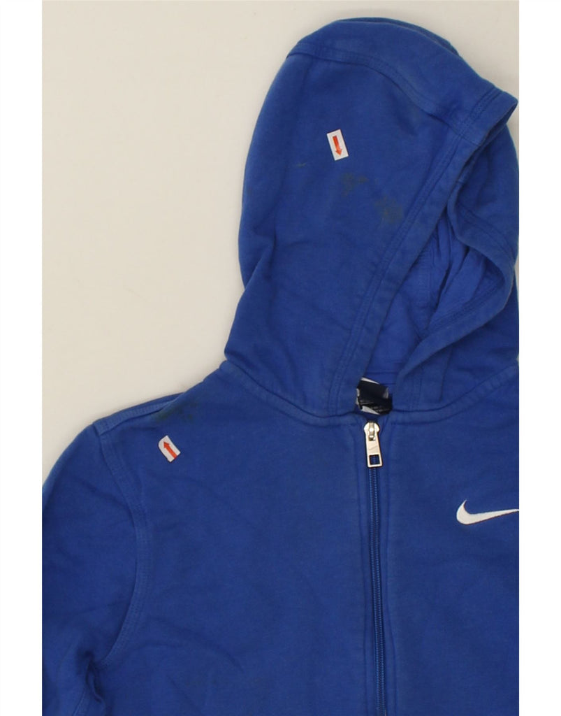 NIKE Boys Zip Hoodie Sweater 12-13 Years Large  Blue Cotton | Vintage Nike | Thrift | Second-Hand Nike | Used Clothing | Messina Hembry 