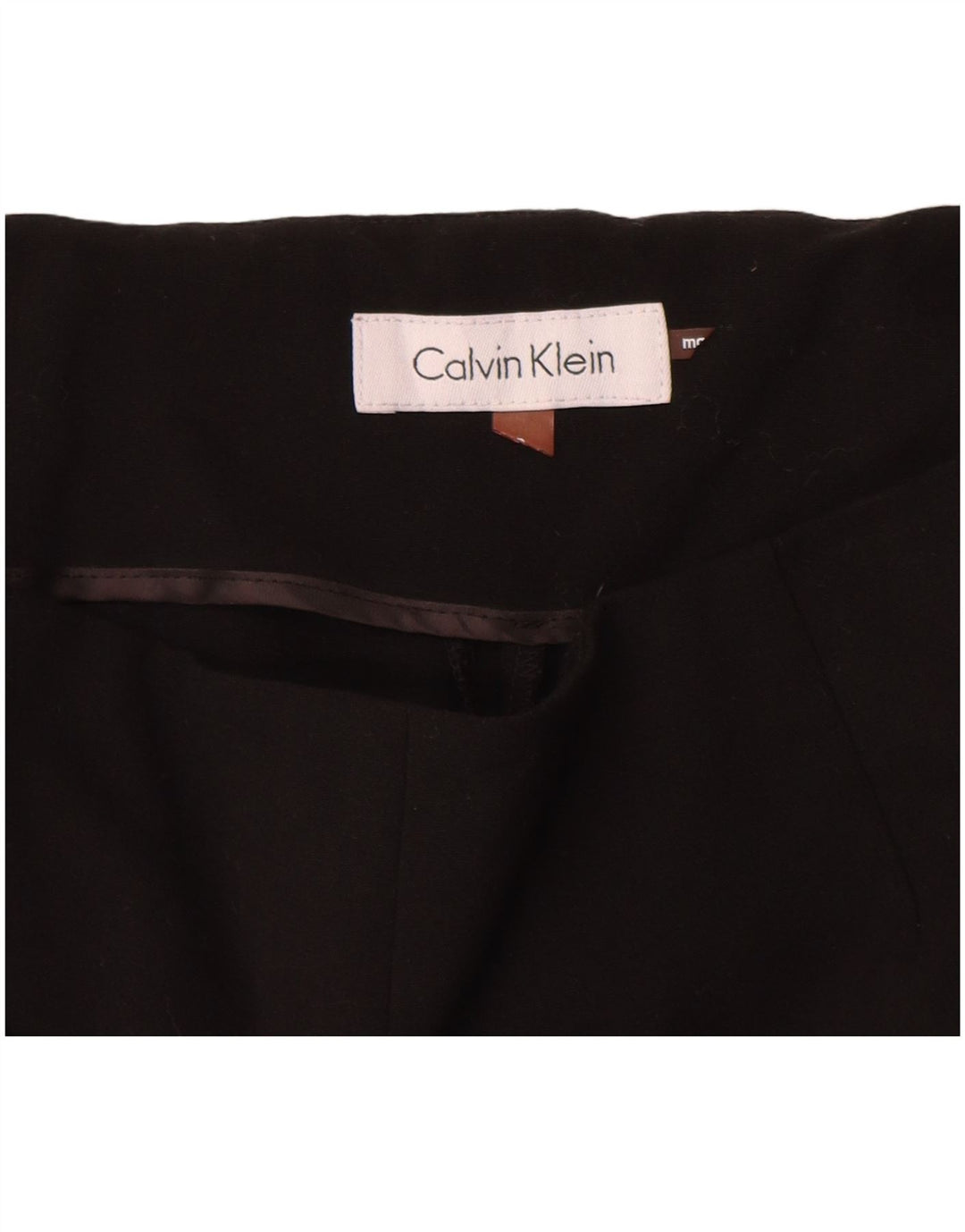 Calvin Klein Womens Slim Suit Trousers W28 L27 Black Polyester