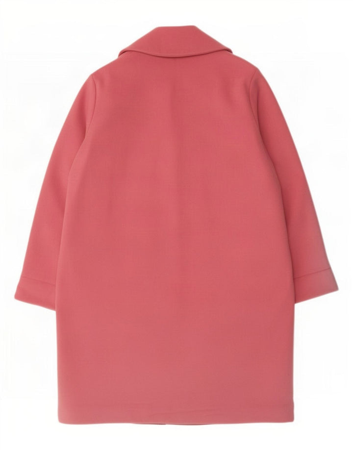 Marks & Spencer Womens Overcoat UK 14 Large Pink Polyester