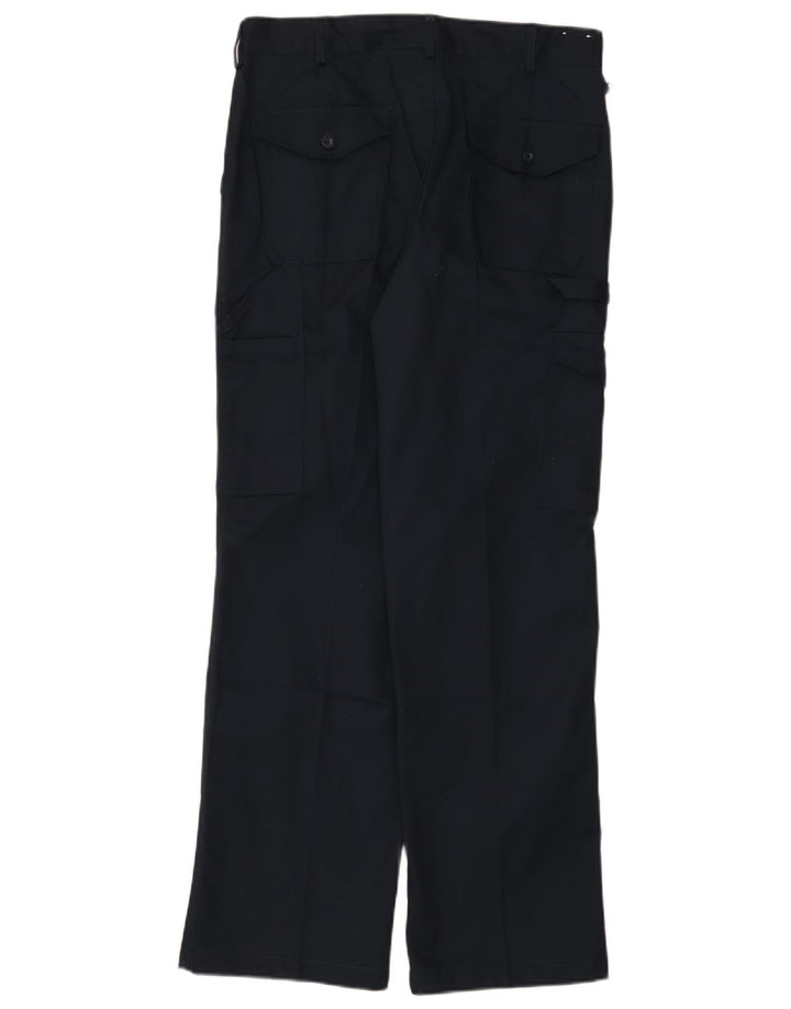 Dickies Mens Straight Cargo Trousers W32 L30 Navy Blue Polyester