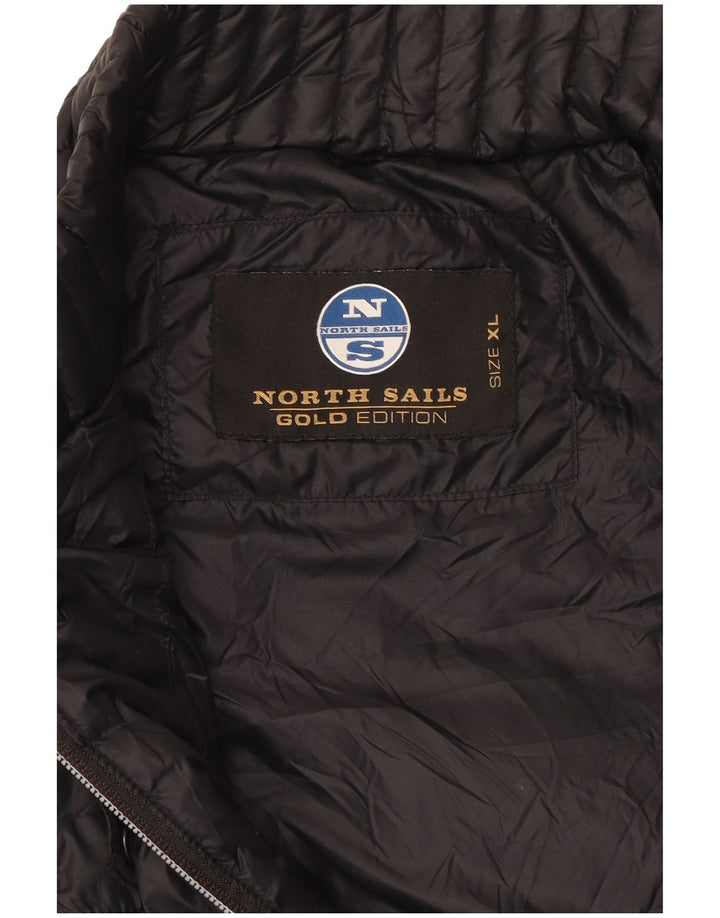 North Sails Mens Padded Jacket UK 42 XL Black