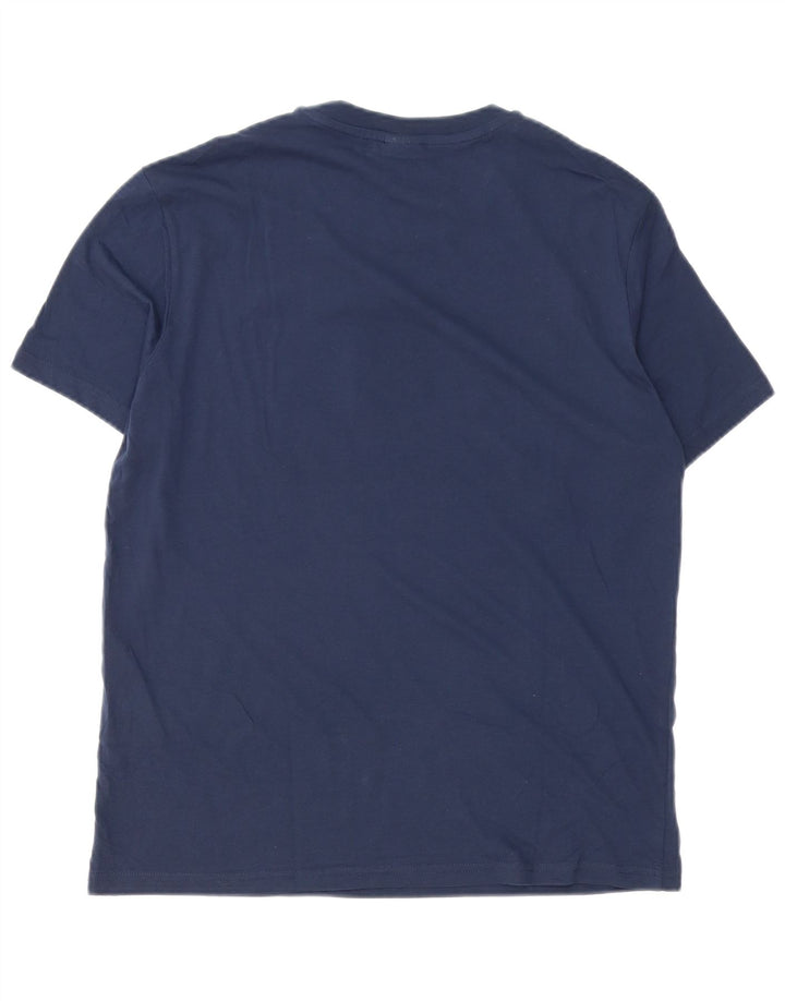 Champion Mens Graphic T-Shirt Top Small Navy Blue Cotton