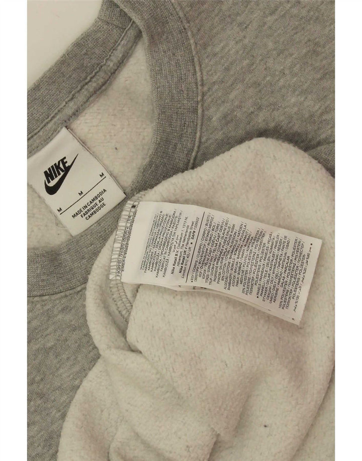 Nike Mens Graphic Sweatshirt Jumper Medium Grey Colourblock Cotton