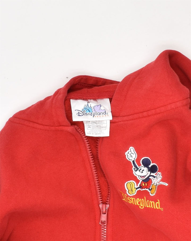 VINTAGE Girls Crop Graphic Zip Hoodie Sweater 10-11 Years XL Red Cotton | Vintage Vintage | Thrift | Second-Hand Vintage | Used Clothing | Messina Hembry 