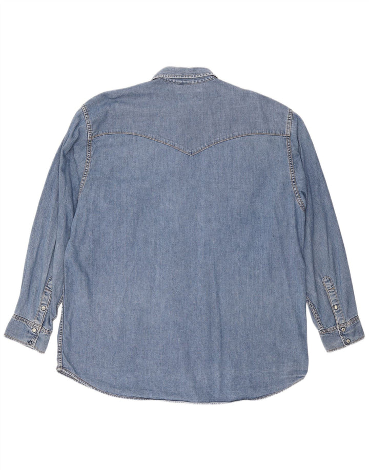 LEE Mens Denim Shirt 2XL Blue Cotton