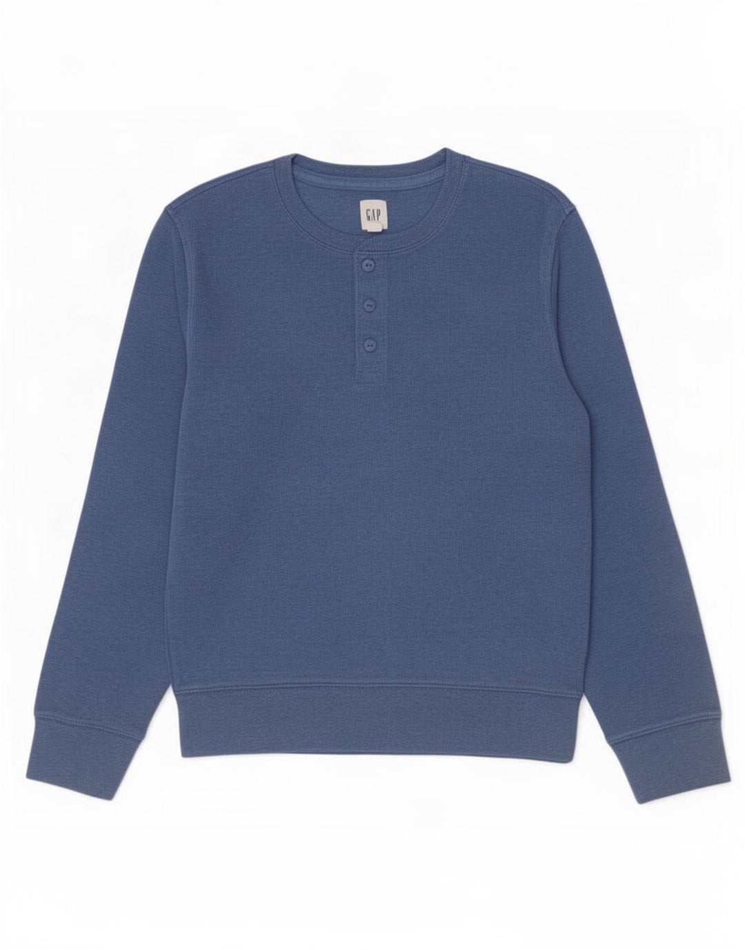 Gap Mens Top Long Sleeve Medium Blue Cotton