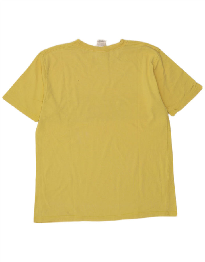 Carhartt Mens Graphic T-Shirt Top Medium Yellow Striped Cotton