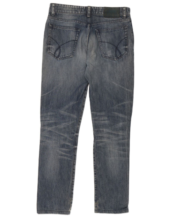 Calvin Klein Mens Slim Jeans W29 L29 Blue Cotton