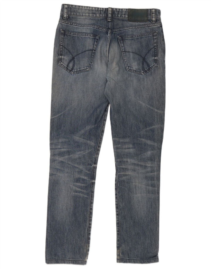 Calvin Klein Mens Slim Jeans W29 L29 Blue Cotton