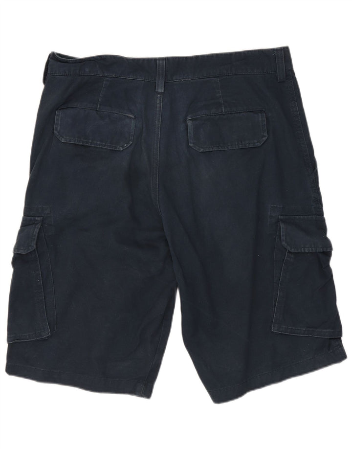 Lyle & Scott Mens Cargo Shorts W30 Medium Navy Blue Cotton